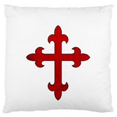 Crusader Cross Standard Flano Cushion Case (two Sides) by Valentinaart