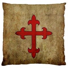 Crusader Cross Standard Flano Cushion Case (two Sides) by Valentinaart