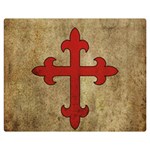 Crusader Cross Double Sided Flano Blanket (Medium)  60 x50  Blanket Back