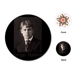 Sergei Yesenin Playing Cards (round)  by Valentinaart