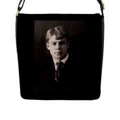 Sergei Yesenin Flap Messenger Bag (l)  by Valentinaart