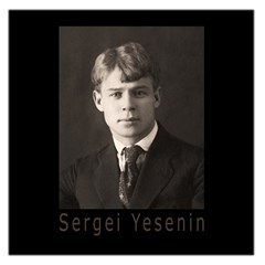 Sergei Yesenin Large Satin Scarf (square) by Valentinaart