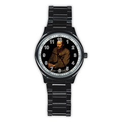 Fyodor Dostoyevsky Stainless Steel Round Watch by Valentinaart