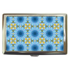 blue nice Daisy flower ang yellow squares Cigarette Money Cases