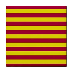 Red & Yellow Stripesi Tile Coasters by norastpatrick