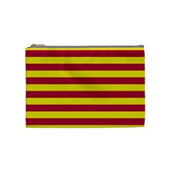 Red & Yellow Stripesi Cosmetic Bag (medium)  by norastpatrick