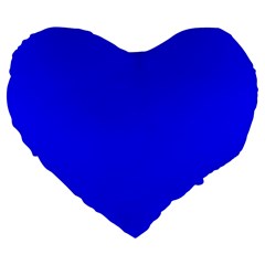 Blue! Blue! Blue! Large 19  Premium Flano Heart Shape Cushions by norastpatrick