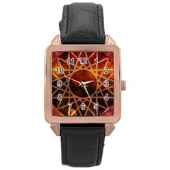 World Spice! Rose Gold Leather Watch  by norastpatrick