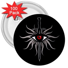 Inquisition Symbol 3  Buttons (100 Pack)  by Valentinaart