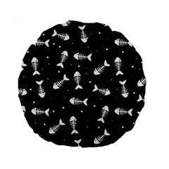 Fish Bones Pattern Standard 15  Premium Round Cushions