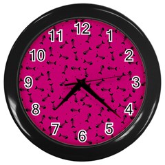 Fish Bones Pattern Wall Clocks (black)