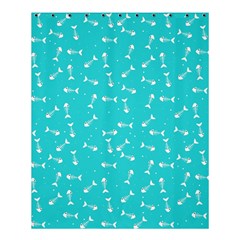 Fish Bones Pattern Shower Curtain 60  X 72  (medium)  by ValentinaDesign