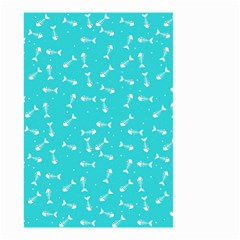 Fish Bones Pattern Small Garden Flag (two Sides) by ValentinaDesign