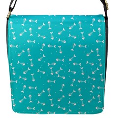 Fish Bones Pattern Flap Messenger Bag (s) by ValentinaDesign