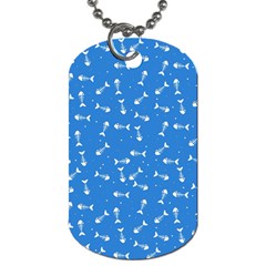 Fish Bones Pattern Dog Tag (one Side) by ValentinaDesign