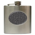 Fish bones pattern Hip Flask (6 oz) Front