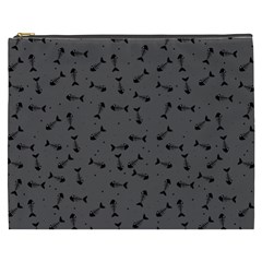 Fish Bones Pattern Cosmetic Bag (xxxl) 