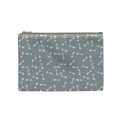 Fish Bones Pattern Cosmetic Bag (medium)  by ValentinaDesign