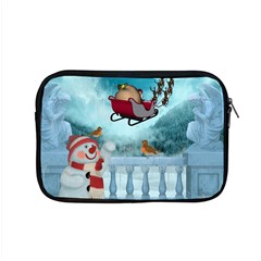 Christmas Design, Santa Claus With Reindeer In The Sky Apple Macbook Pro 15  Zipper Case by FantasyWorld7