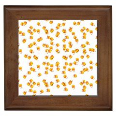 Candy Corn Framed Tiles by Valentinaart