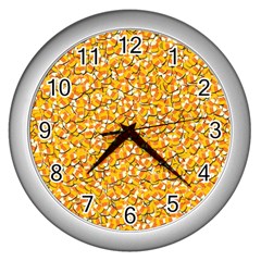 Candy Corn Wall Clocks (silver)  by Valentinaart