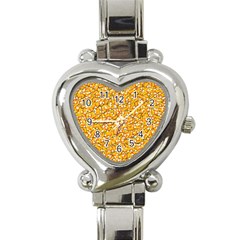 Candy Corn Heart Italian Charm Watch by Valentinaart