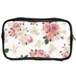 pink and white flowers  Toiletries Bags Front