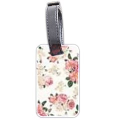 Pink And White Flowers  Luggage Tags (two Sides) by MaryIllustrations