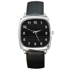 Aztec Influence Pattern Square Metal Watch