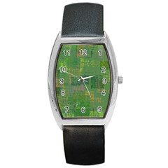 Abstract Art Barrel Style Metal Watch