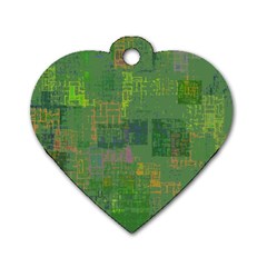 Abstract Art Dog Tag Heart (one Side) by ValentinaDesign