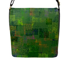 Abstract Art Flap Messenger Bag (l)  by ValentinaDesign
