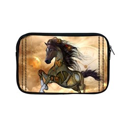 Steampunk, Wonderful Steampunk Horse With Clocks And Gears, Golden Design Apple Macbook Pro 13  Zipper Case by FantasyWorld7