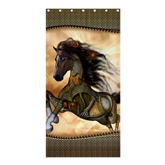 Steampunk, Wonderful Steampunk Horse With Clocks And Gears, Golden Design Shower Curtain 36  X 72  (stall)  by FantasyWorld7