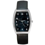 Abstract art Barrel Style Metal Watch Front