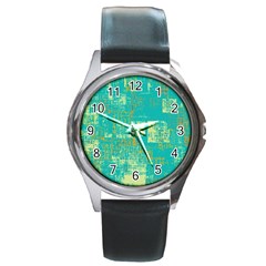 Abstract art Round Metal Watch