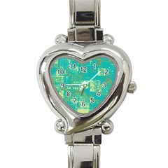 Abstract art Heart Italian Charm Watch