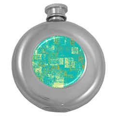 Abstract art Round Hip Flask (5 oz)
