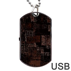 Abstract Art Dog Tag Usb Flash (one Side)