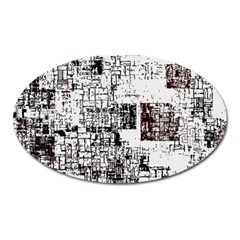 Abstract Art Oval Magnet by ValentinaDesign