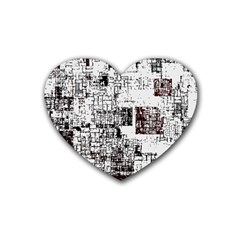 Abstract Art Rubber Coaster (heart) 