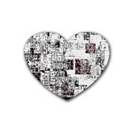 Abstract art Rubber Coaster (Heart)  Front