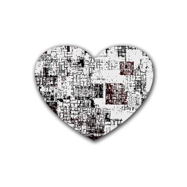 Abstract art Rubber Coaster (Heart) 