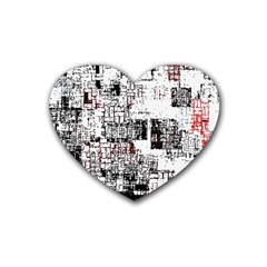 Abstract Art Rubber Coaster (heart) 