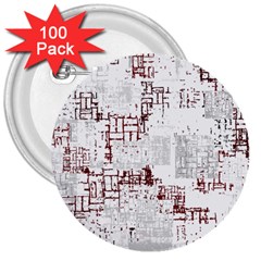 Abstract Art 3  Buttons (100 Pack) 