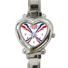 Assyrian Flag  Heart Italian Charm Watch by abbeyz71