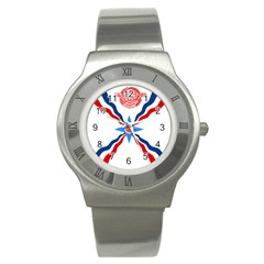 Assyrian Flag  Stainless Steel Watch by abbeyz71