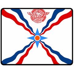 Assyrian Flag  Double Sided Fleece Blanket (medium)  by abbeyz71