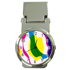 Anatomicalrainbow Wave Chevron Pink Blue Yellow Green Money Clip Watches