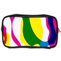 Anatomicalrainbow Wave Chevron Pink Blue Yellow Green Toiletries Bags 2-side